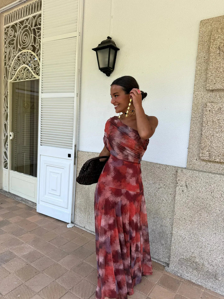 Ines | Long Asymmetric Knit Dress
