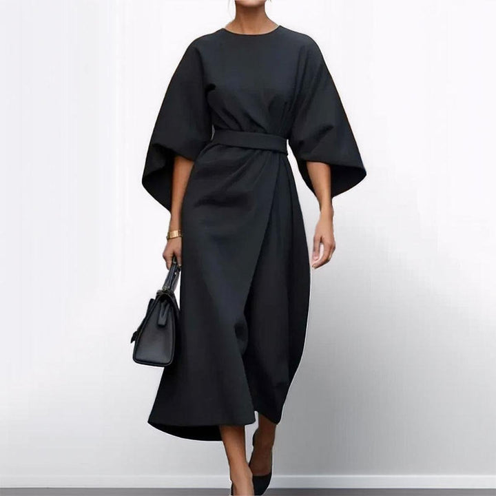 Layla | Satin Feel Batwing Sleeve Maxi Dress