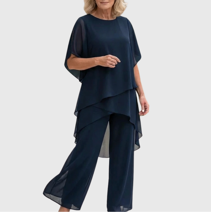 Olivia | Elegant Two-Piece Set with Flowing Palazzo Pants