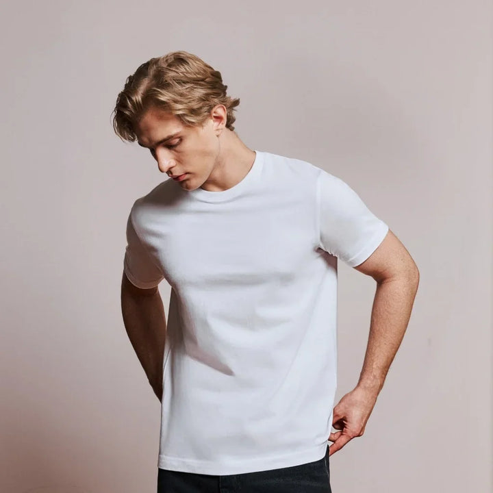 Ryan | White Loopwheeled T-Shirt