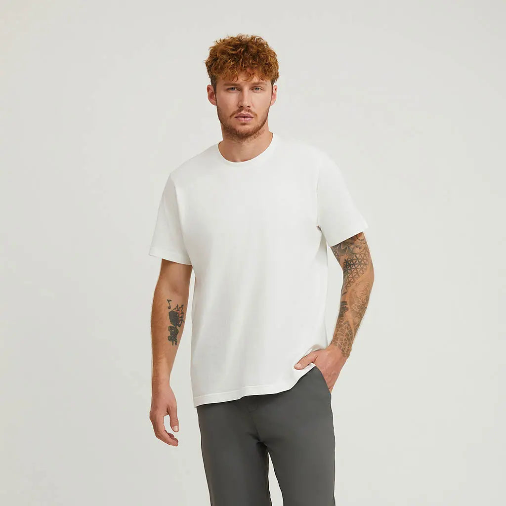 Ryan | White Loopwheeled T-Shirt