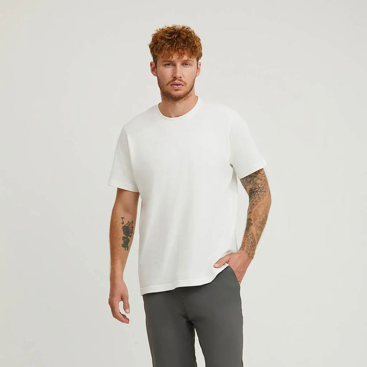 Ryan | White Loopwheeled T-Shirt