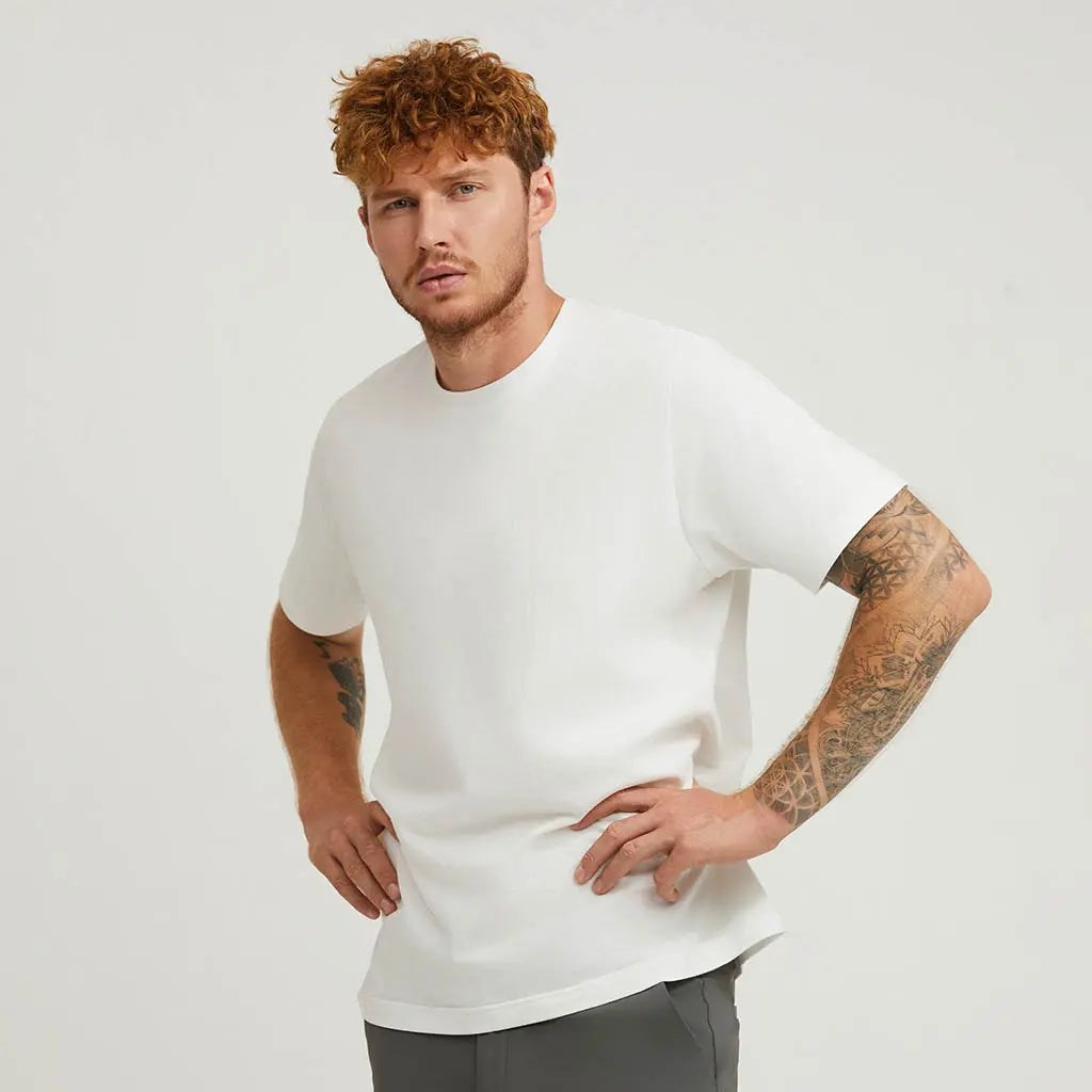 Ryan | White Loopwheeled T-Shirt