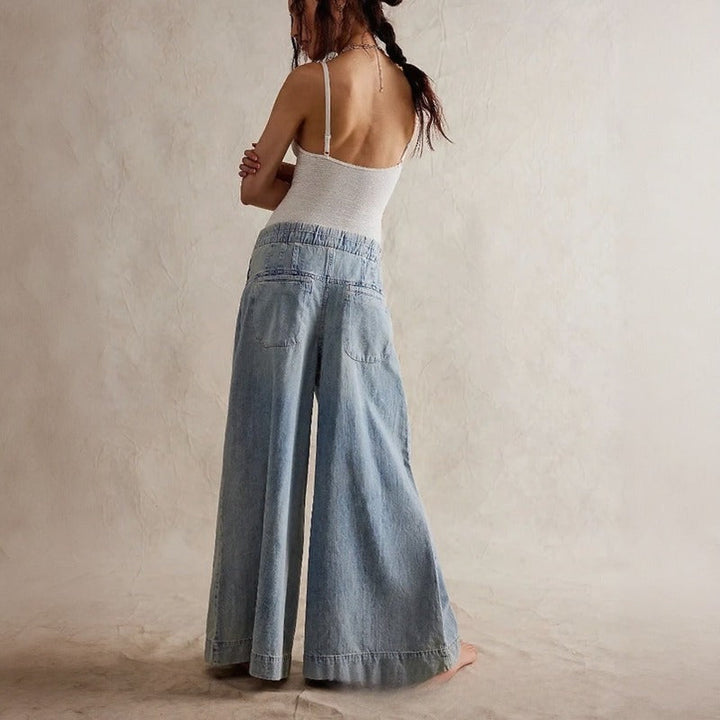 Solen | Denim High Waist Trousers