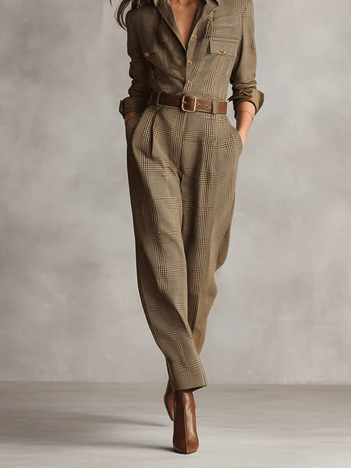 Anna | Elegant Checkered Jumpsuit