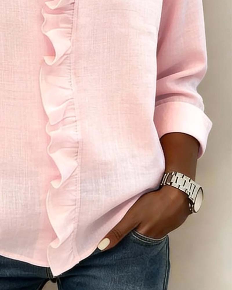 Amelia | V-Neck Blouse with Long Sleeves