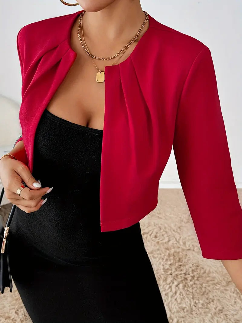 Madison - Stylish Pleated Collar Blazer
