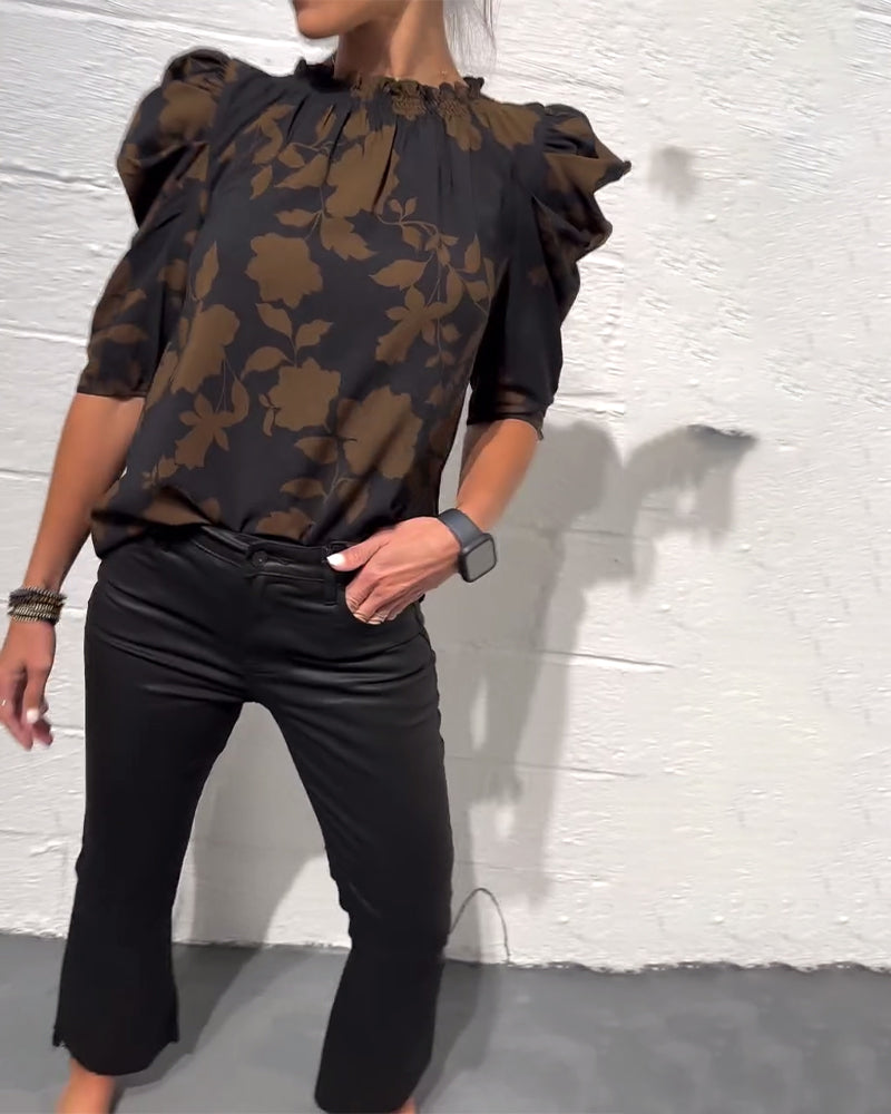 Lily | Floral Puff Sleeve Blouse