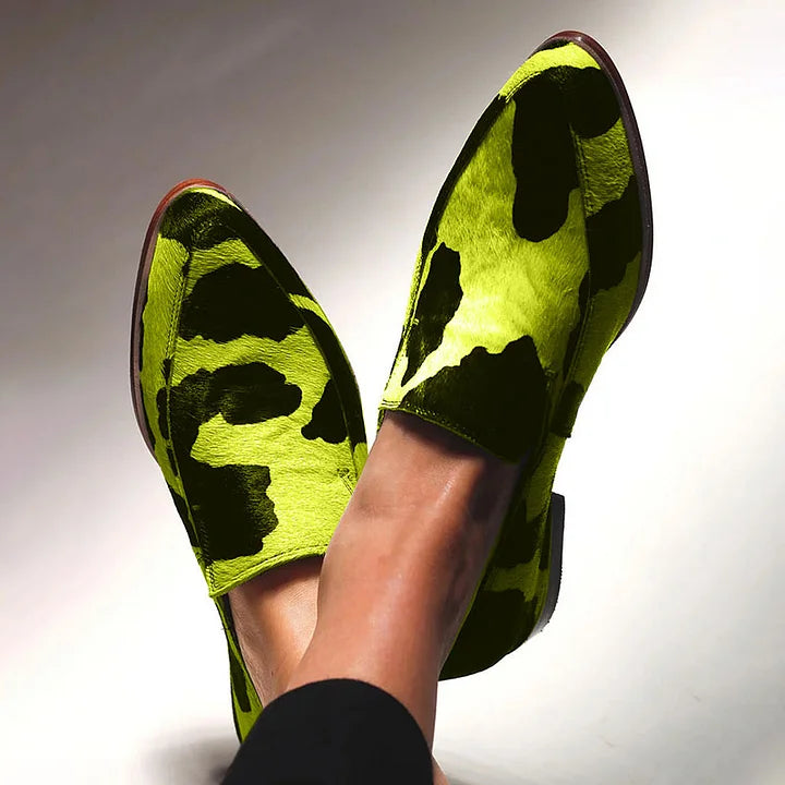 MODERN ANIMAL PRINT LOAFERS