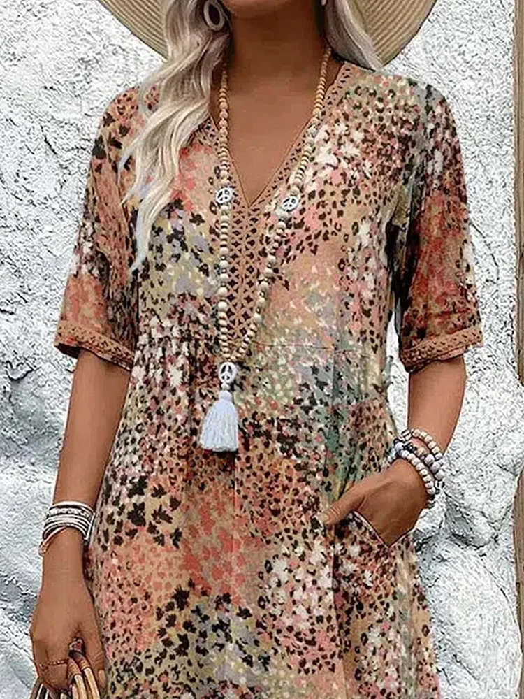 Scarlett | Elegant Printed Midi Dress