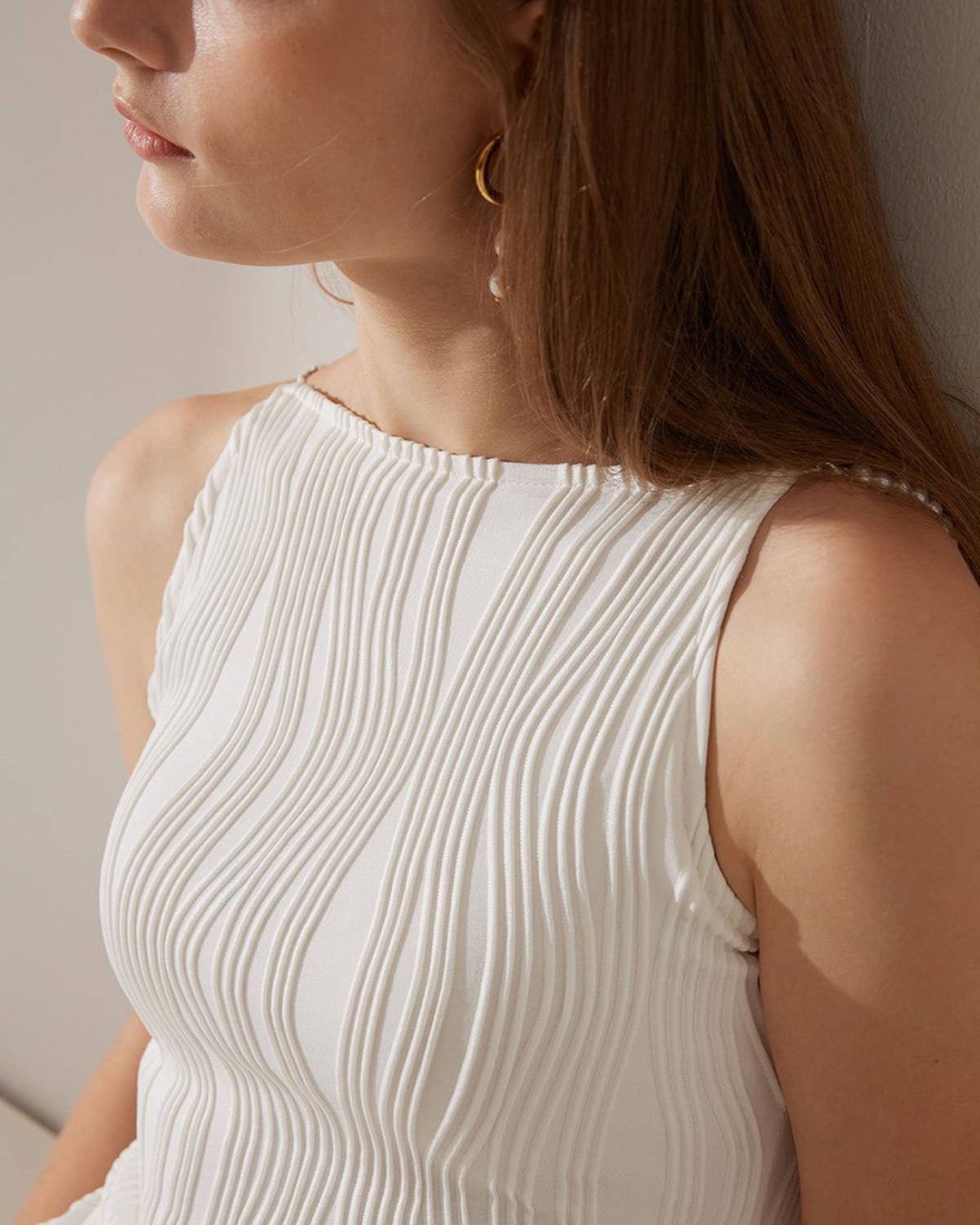 Chrissa | Water Ripple Textured Cami Dress