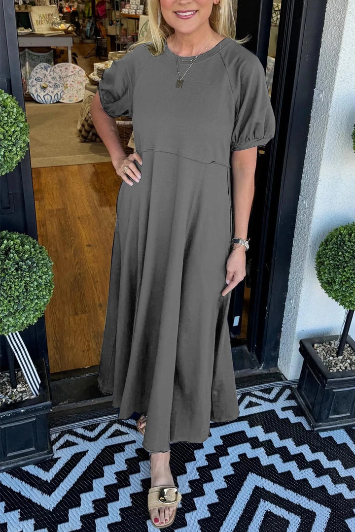 Rhys - Chic Puff Sleeve Maxi Dress