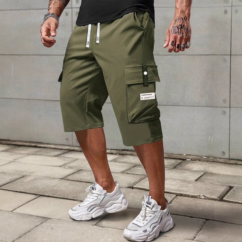 Leon | Casual Drawstring Capri Cargo Pants