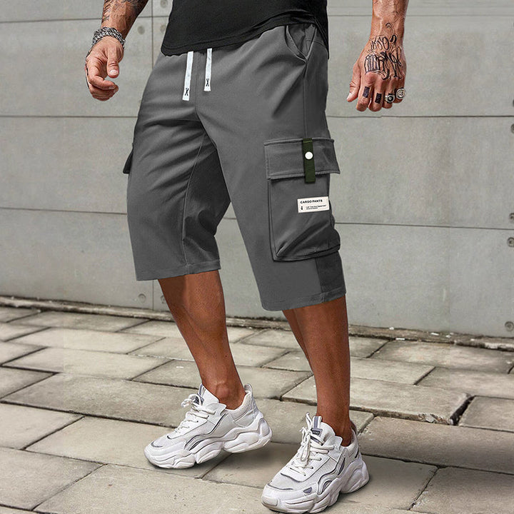 Leon | Casual Drawstring Capri Cargo Pants
