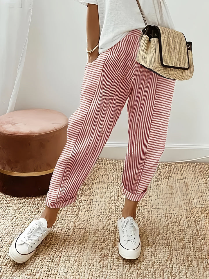 Violet | Striped High Waist Trousers